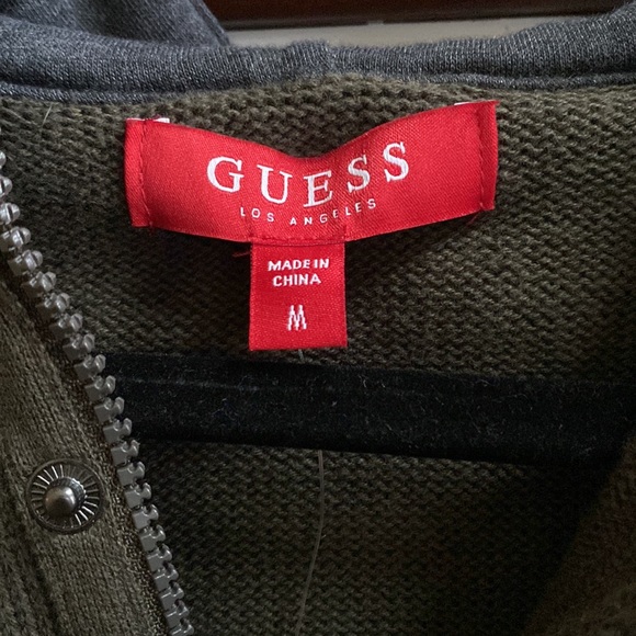 NWT Guess 🔥 3/4 Zip Up Hoodie Sweater Sz M - Picture 5 of 10